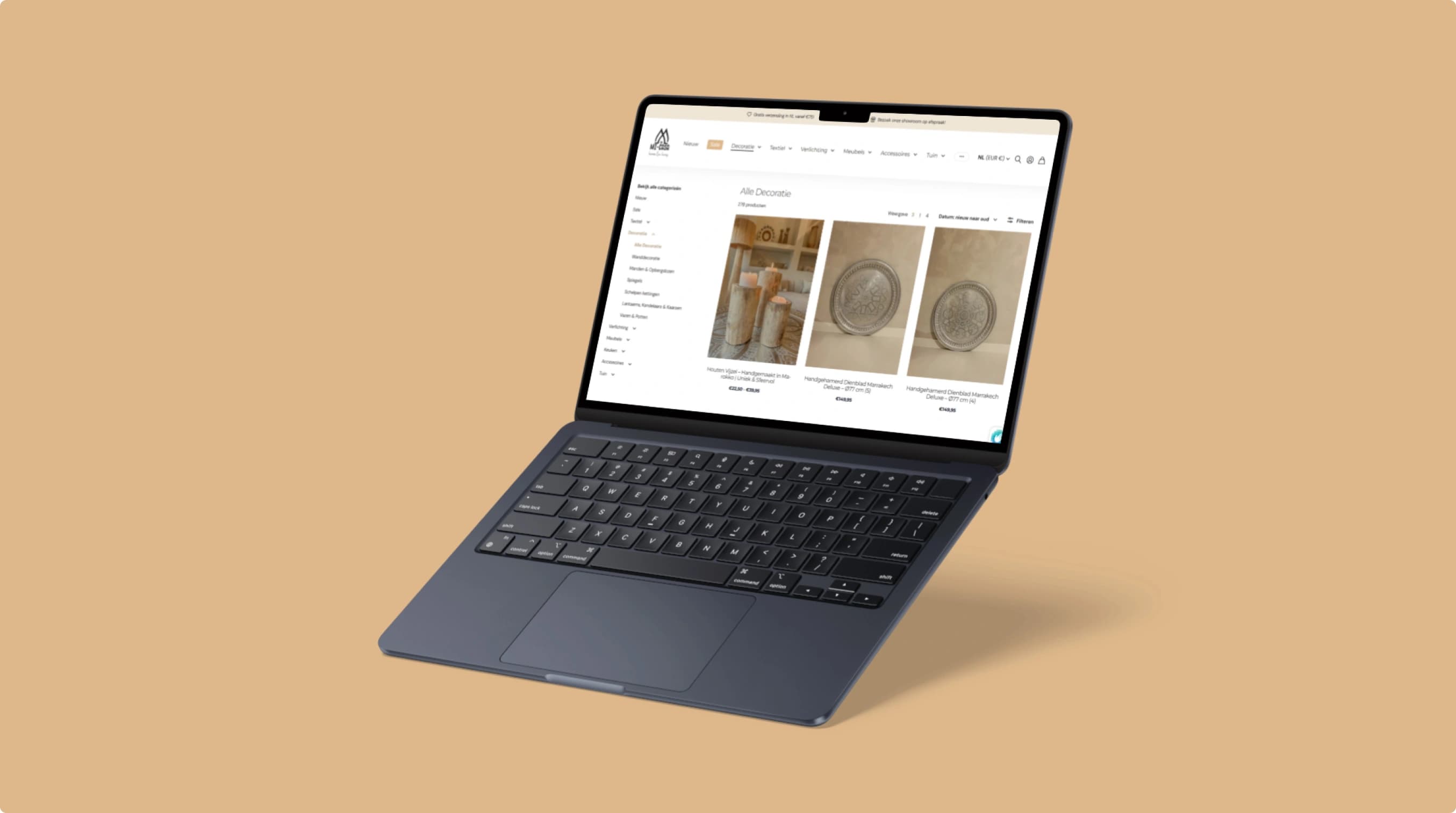 Webshop collection page Mi-Casa Home and Living